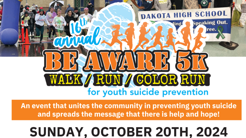 Be Aware 5K Save the Date 10-20-24