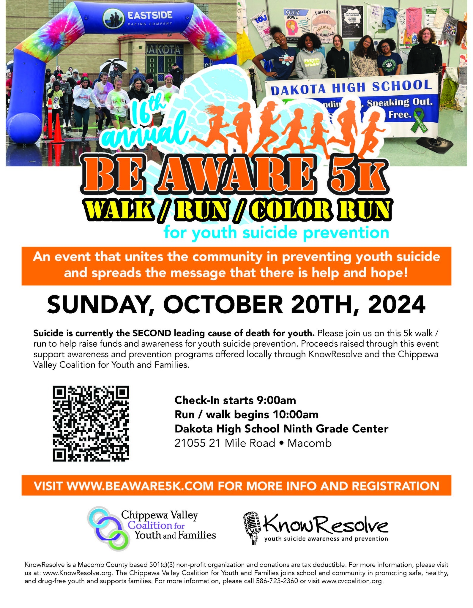 Be Aware 5K Flyer 10-20-24